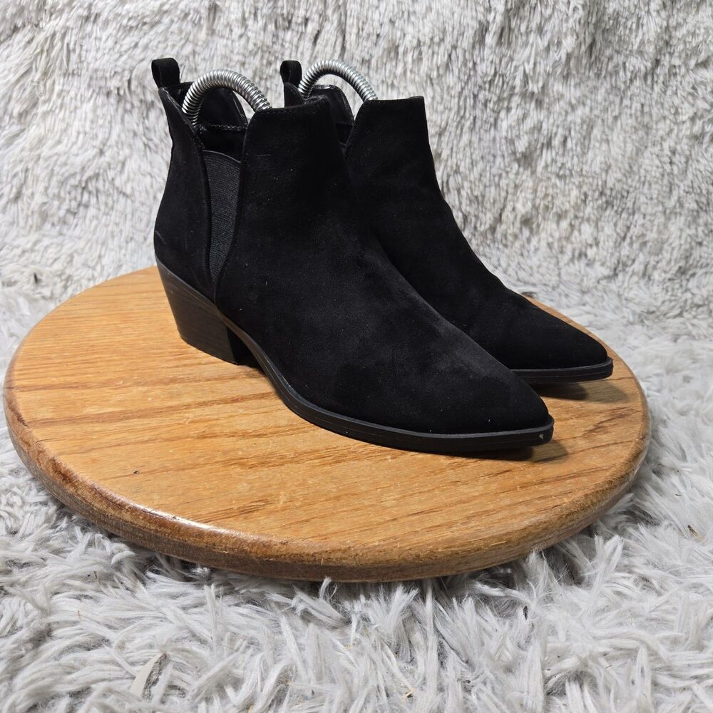 Universal Thread Ankle Booties Boots Womens 6 Sylvie Black Pull On Pointed Toe